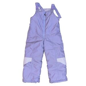 VINTAGE Kids Snow Bib Purple Girls Ski Pants Weather Tamer Overalls Little 5 6